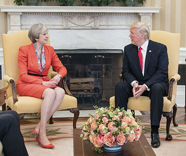 Donald Trump und Theresa May