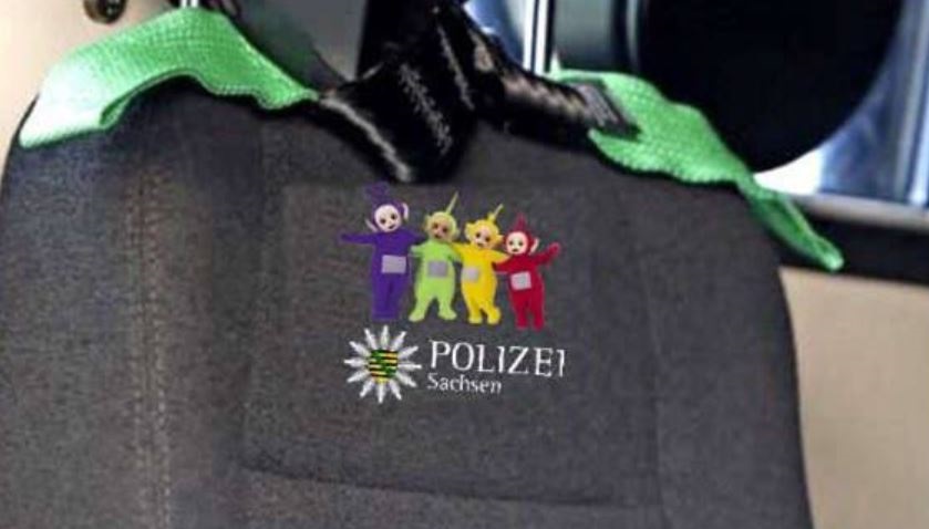 Neue Stickerei für SEK-Panzer