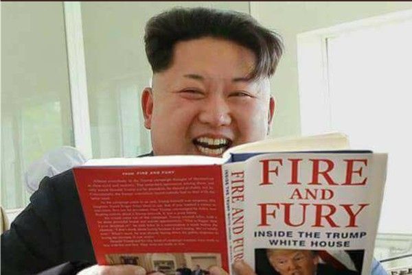 Kim lacht über Fire and Fury