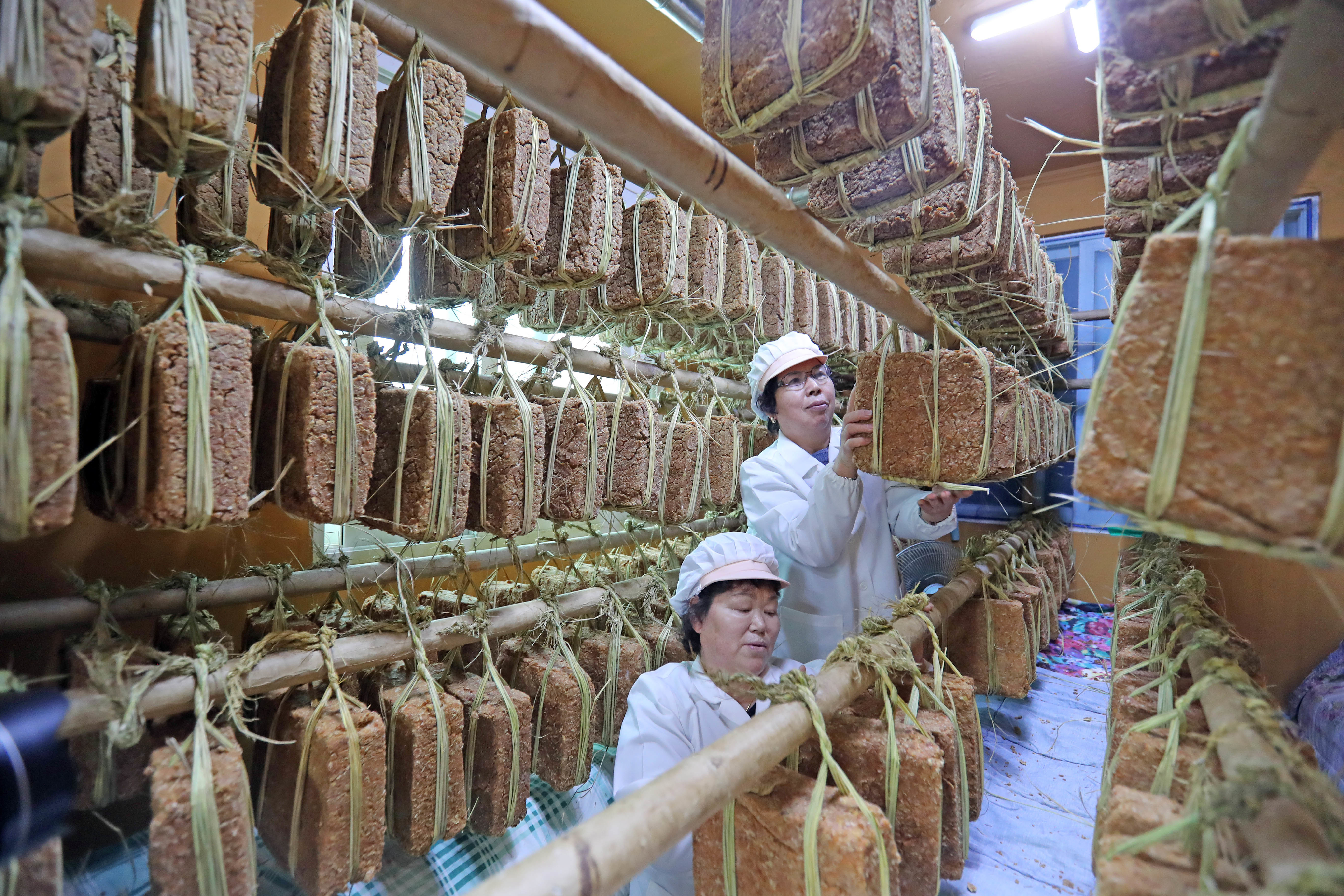 Making fermented soybean lumps