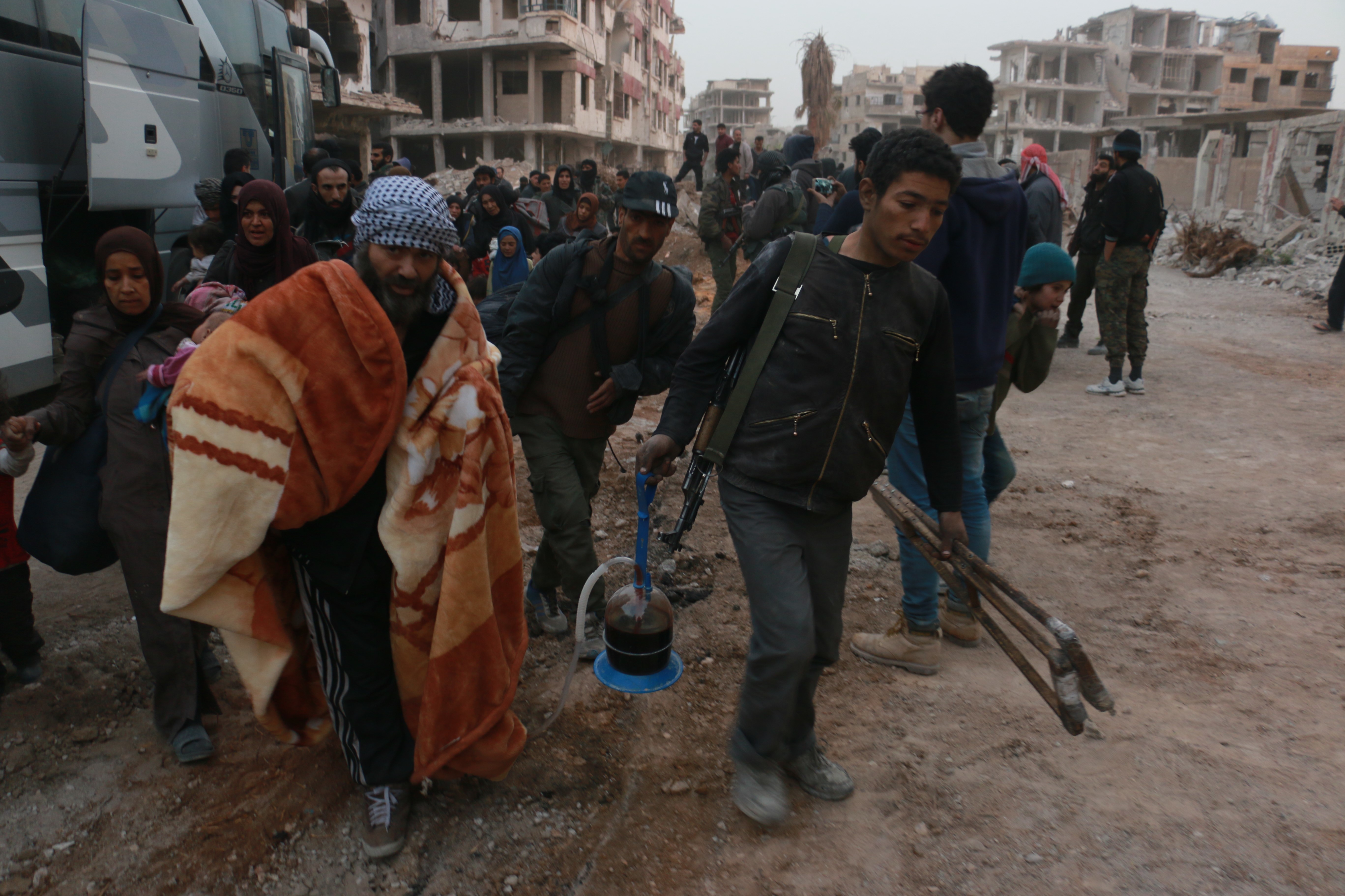Evakuierungen in Ost-Ghouta (Syrien)