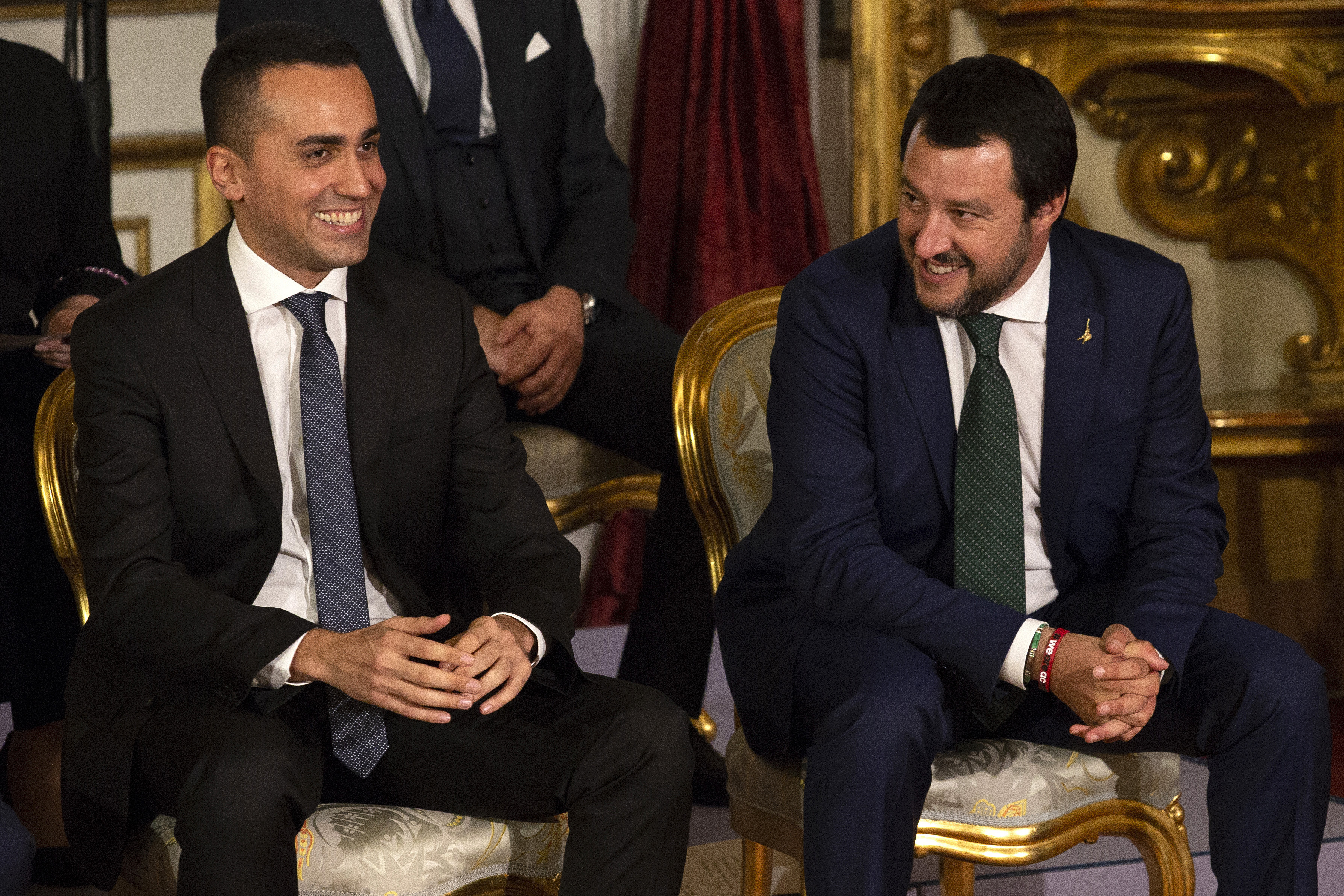 Luigi Di Maio, five stars movement leader and minister of labour and Matteo Salvini, leader of Lega and Interior Minister.