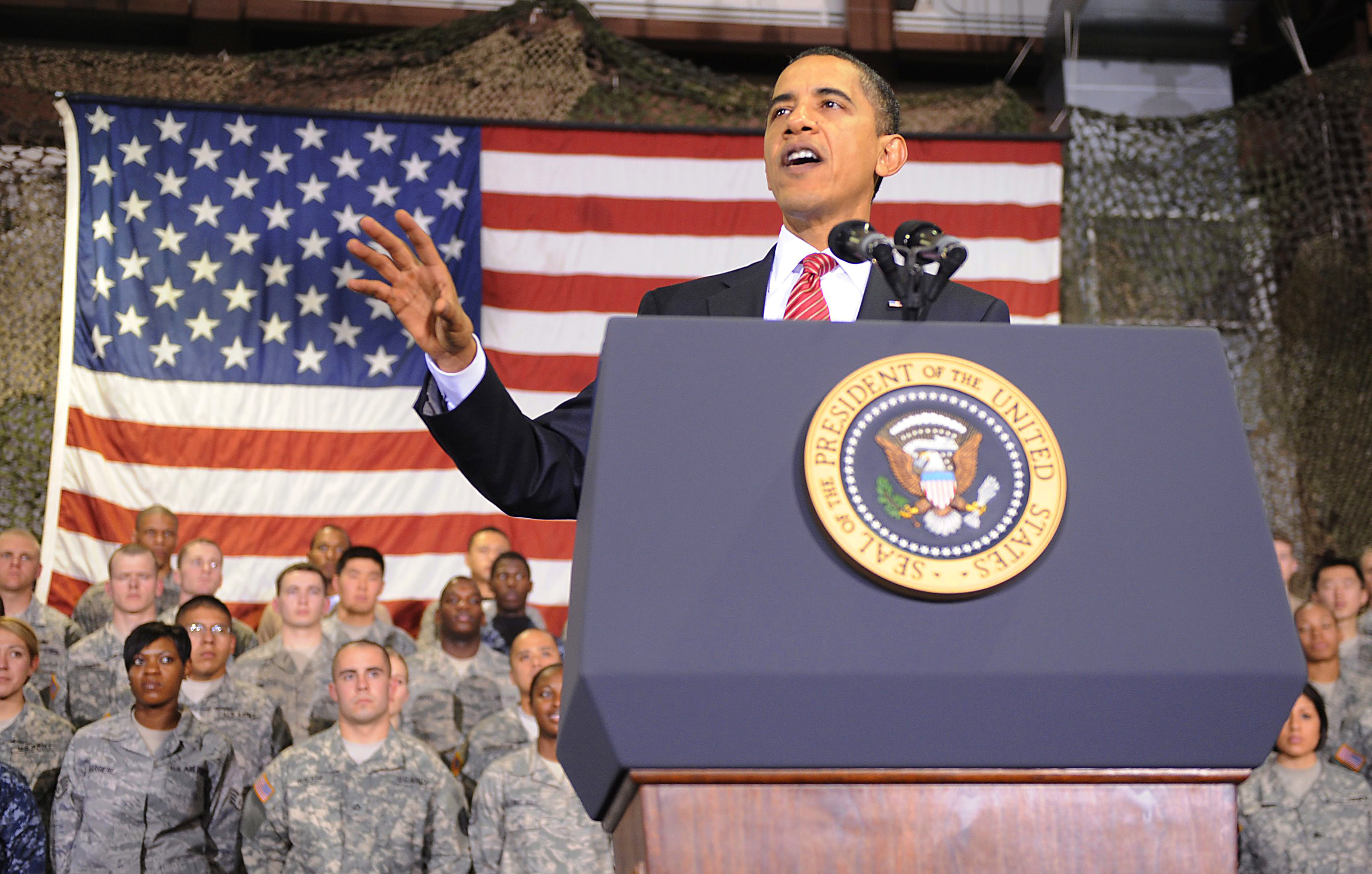 Obama mit US-Soldaten