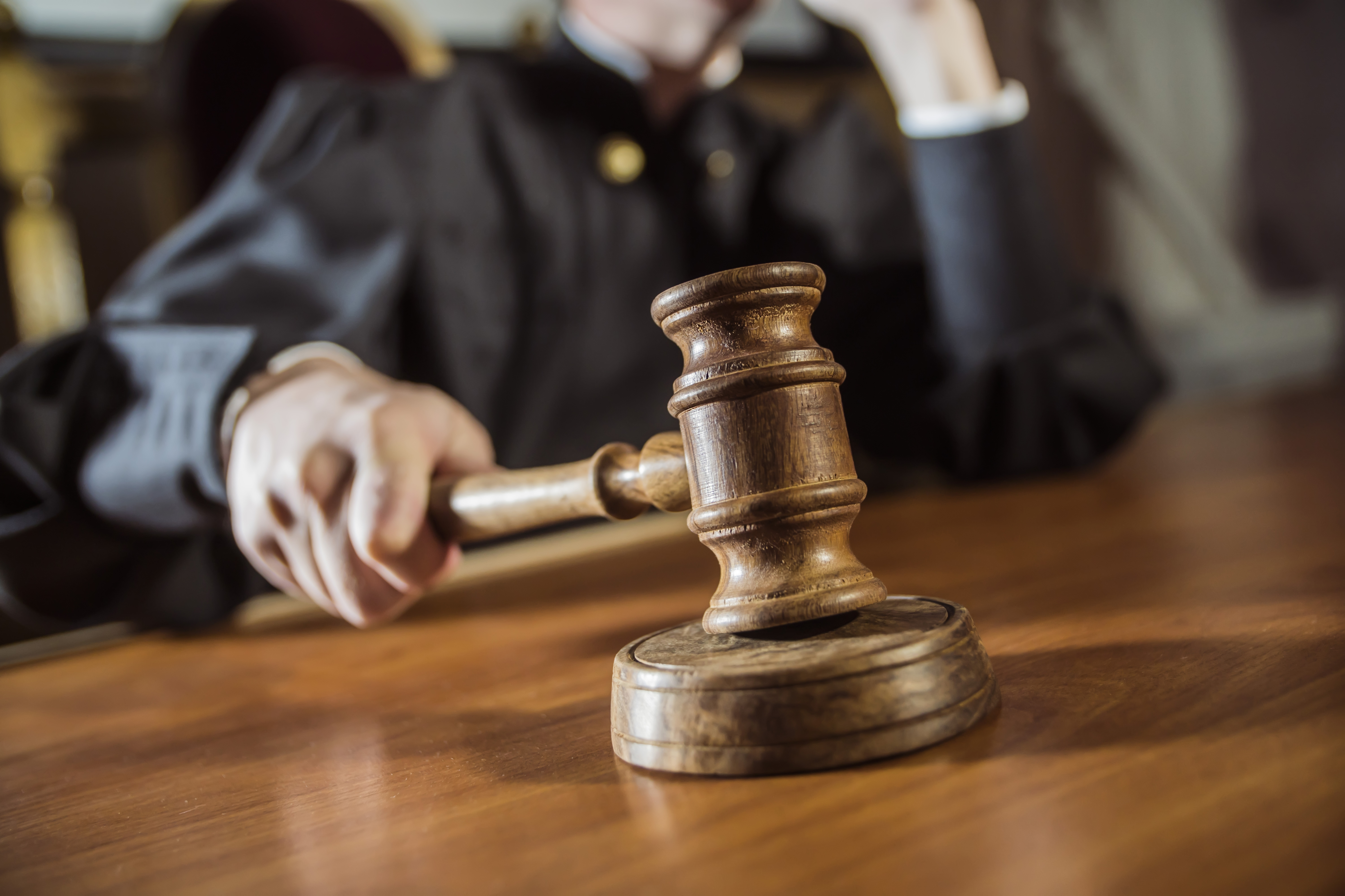 the hammer in the hand of the judge