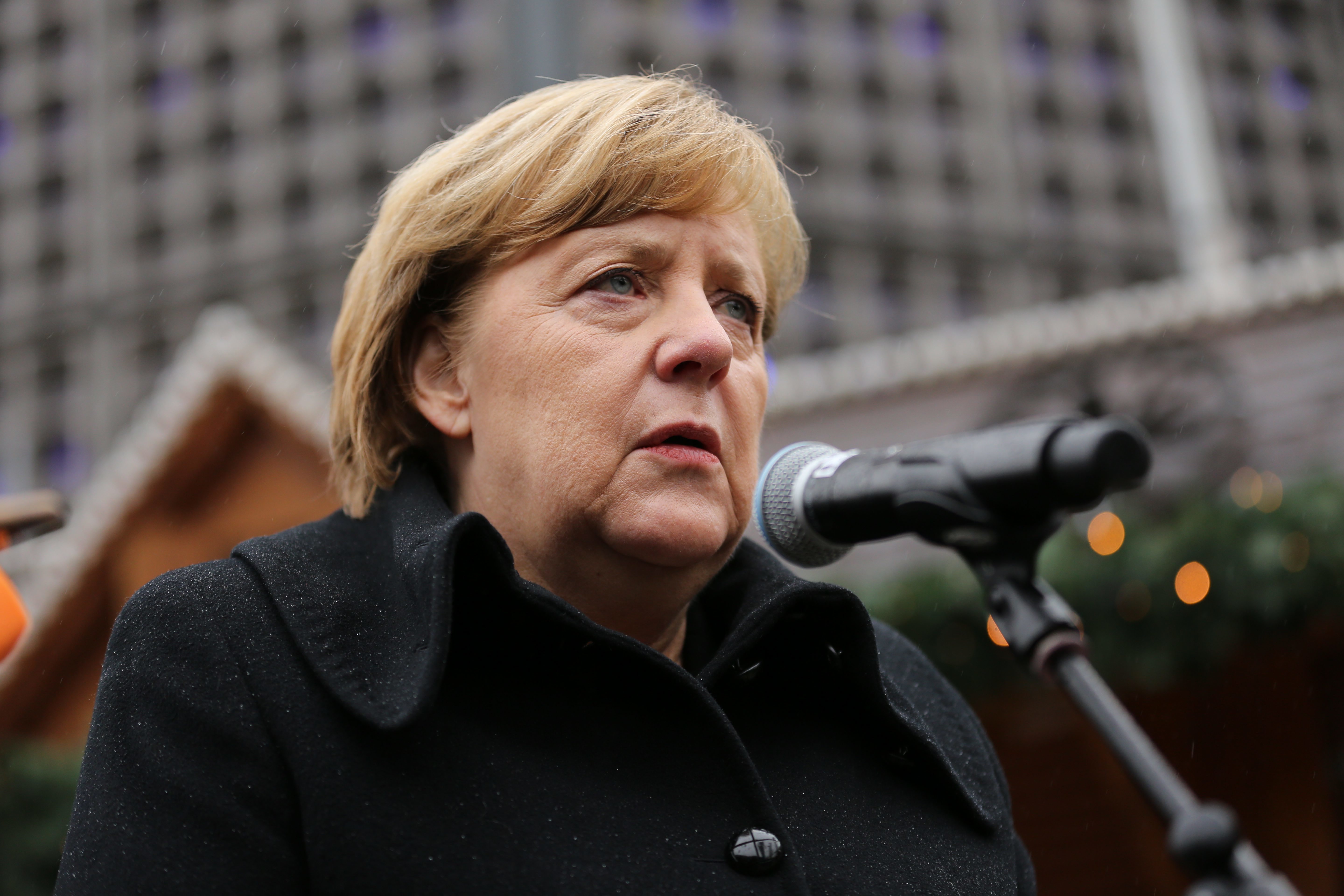 19. Dezember 2017, Angela Merkel gedenkt den Opfern des Berliner Breitscheidplatzes
