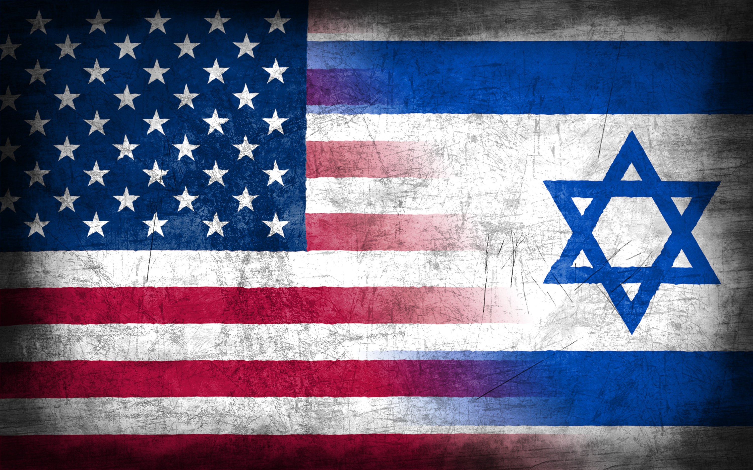 USA und Israel Flagge