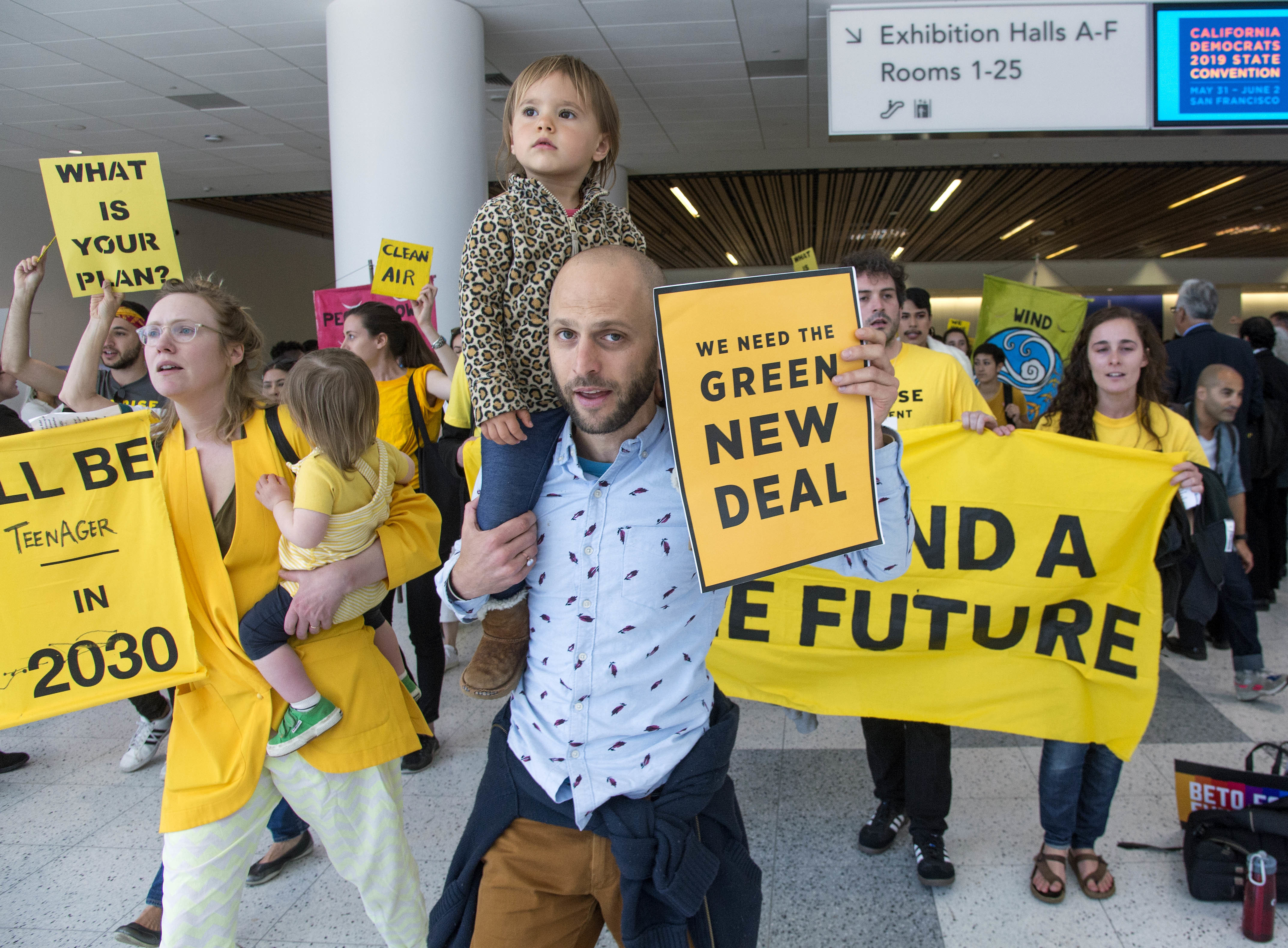 Green New Deal Demonstranten in San Francisco