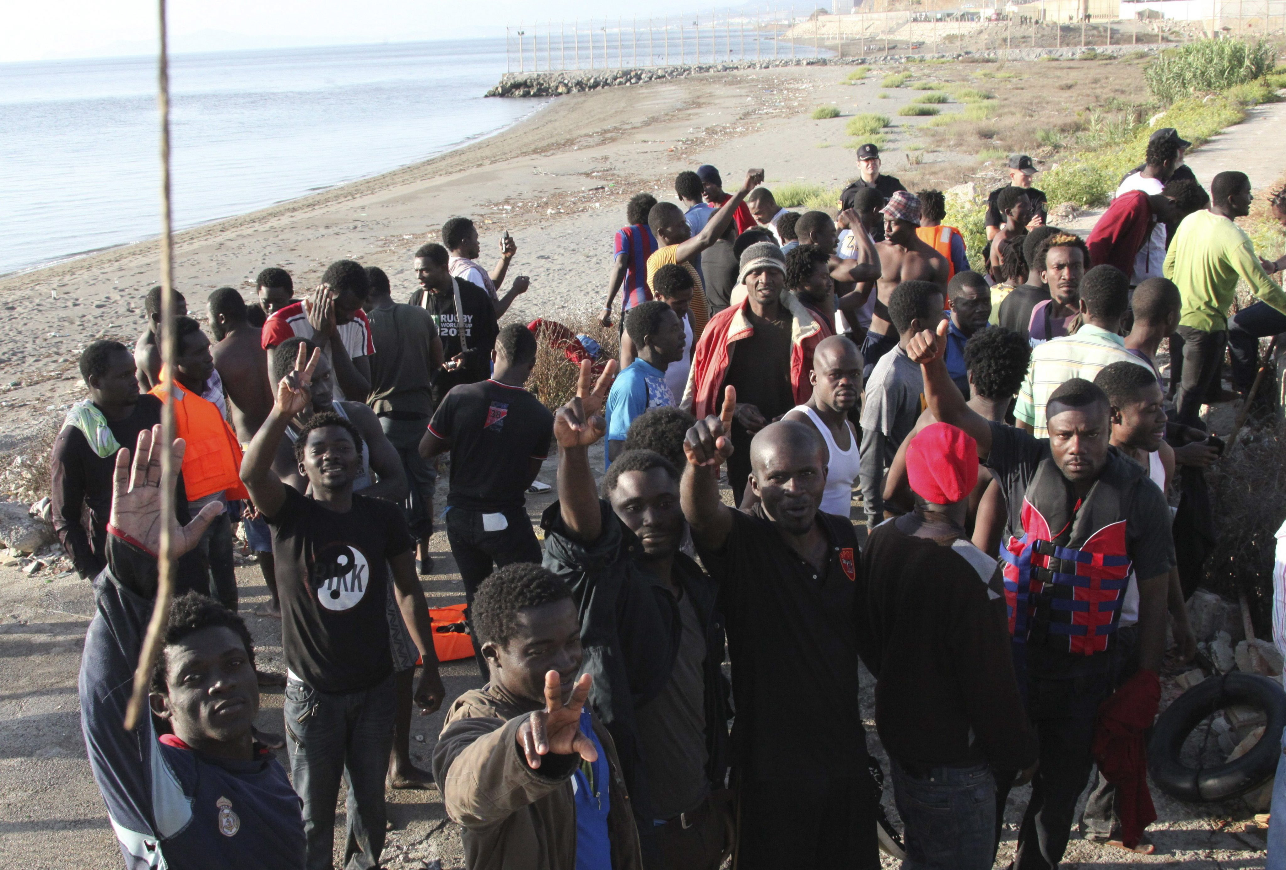 Afrikanische Migranten in Ceuta