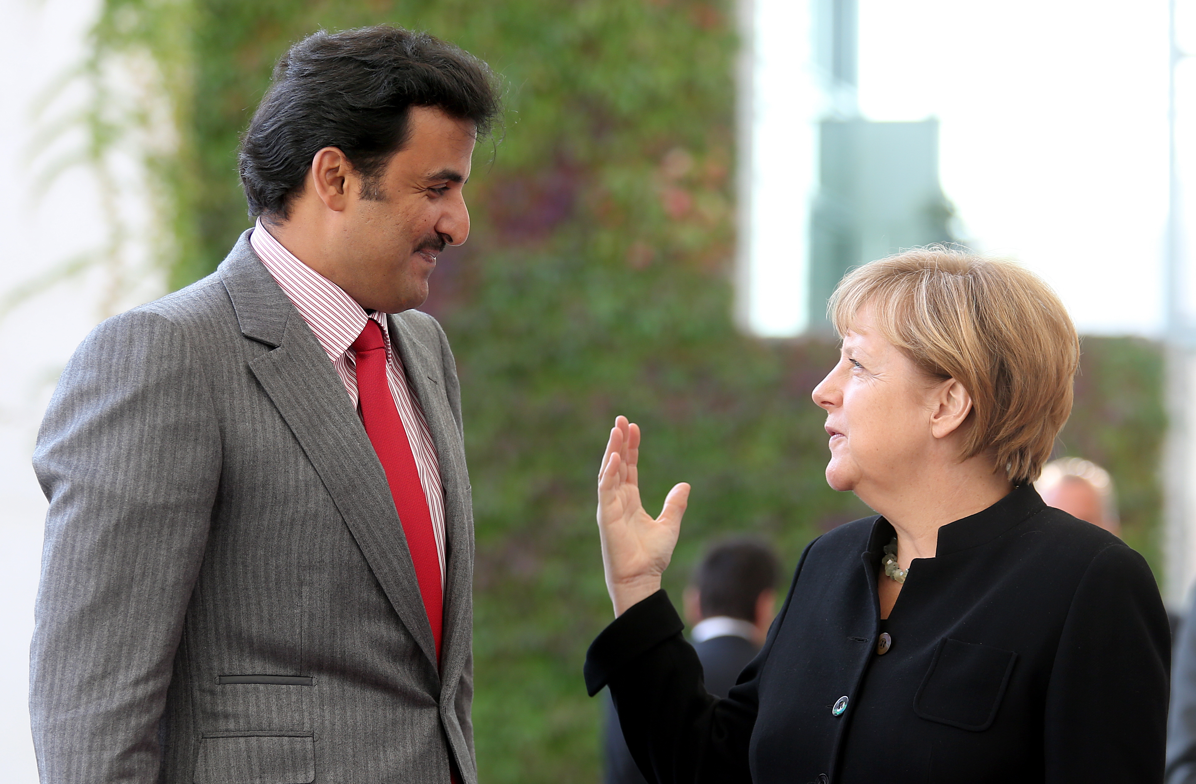 Merkel (CDU) empfängt Emir von Katar (Scheich Tamim Bin Hamad al-Thani)