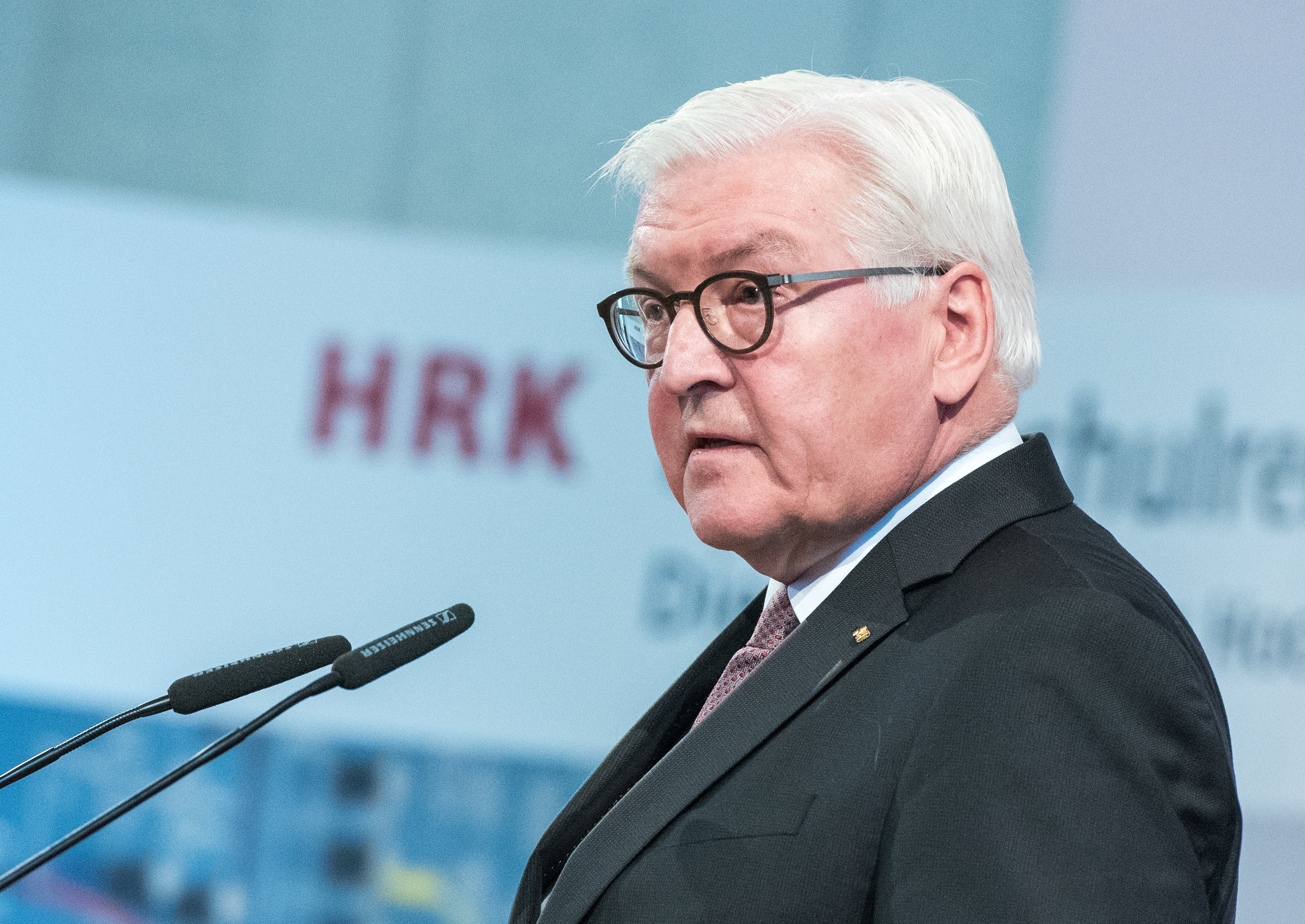 Bundespräsident Walter Steinmeier spricht auf der Jahresversammlung der Hochschulrektorenkonferenz zum Thema Wissenschafts- und Meinungsfreiheit