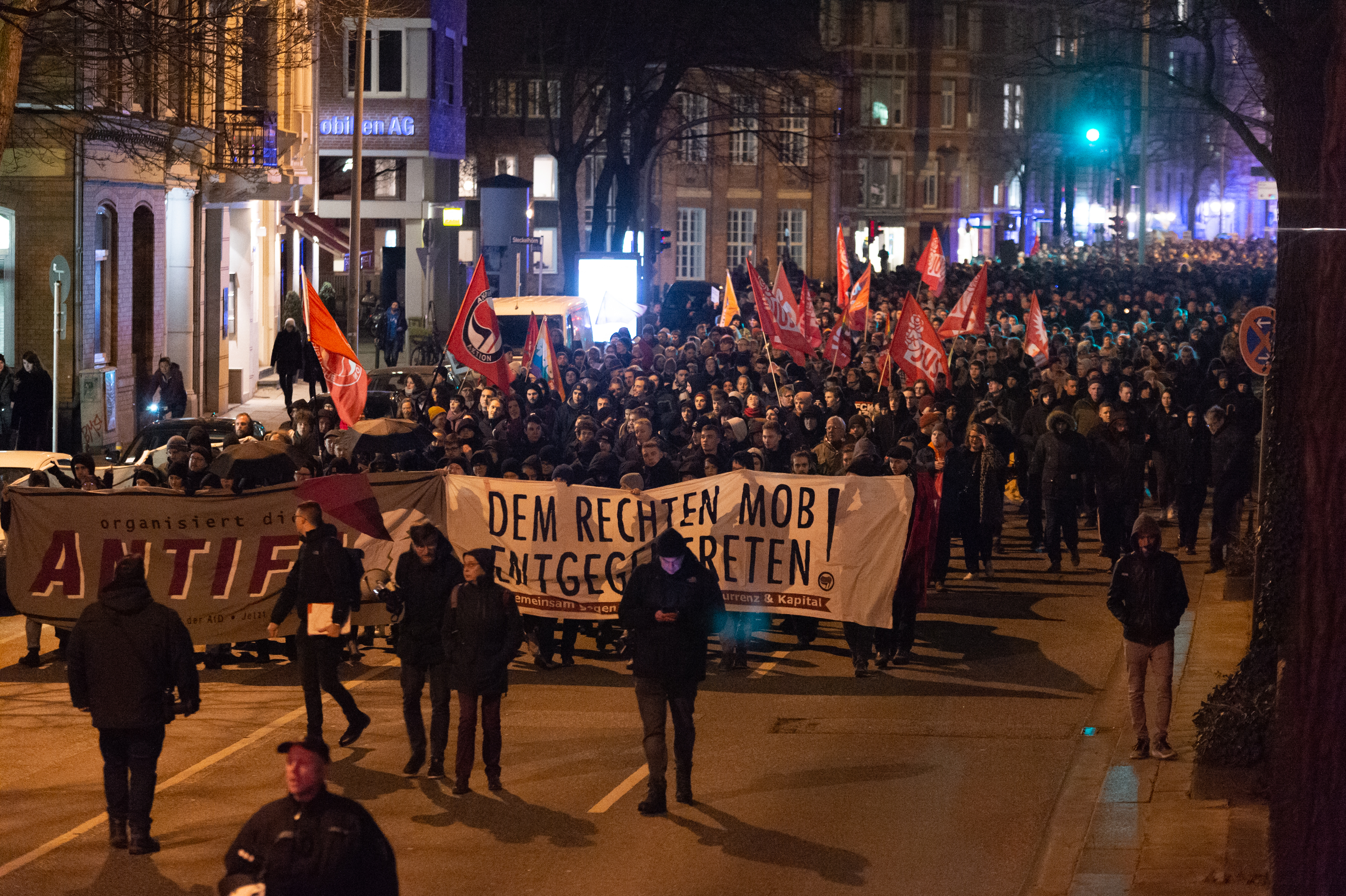 Ministerpräsidentenwahl Thüringen – Proteste der Antifa