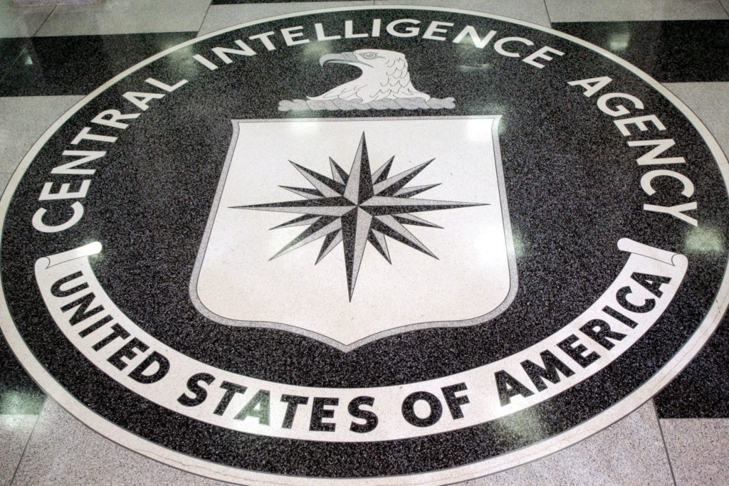 FILE PHOTO: The logo of the U.S. Central Intelligence Agency is shown in the lobby of the CIA headquarters in Langley.